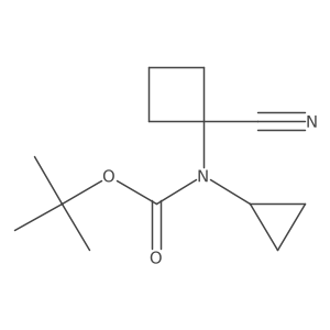 tert-butyl N-(1-cyanocyclobutyl)-N-cyclopropylcarbamate结构式