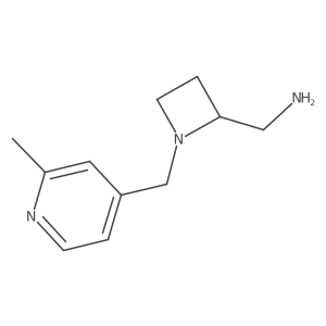{1-[(2-Methylpyridin-4-yl)methyl]azetidin-2-yl}methanamine Structure