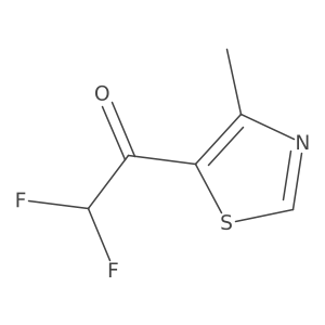 2,2-Difluoro-1-(4-methyl-1,3-thiazol-5-yl)ethan-1-one结构式