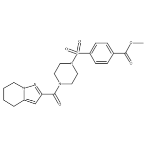 Methyl 4-((4-(4,5,6,7-tetrahydropyrazolo[1,5-a]pyridine-2-carbonyl)piperazin-1-yl)sulfonyl)benzoate Structure