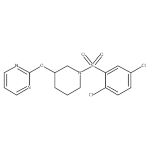 2-((1-((2,5-Dichlorophenyl)sulfonyl)piperidin-3-yl)oxy)pyrimidine结构式