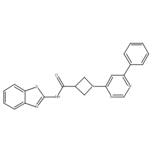 N-(benzo[d]thiazol-2-yl)-1-(6-phenylpyrimidin-4-yl)azetidine-3-carboxamide Structure