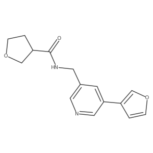 N-((5-(furan-3-yl)pyridin-3-yl)methyl)tetrahydrofuran-3-carboxamide结构式