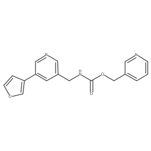 Pyridin-3-ylmethyl ((5-(furan-3-yl)pyridin-3-yl)methyl)carbamate结构式