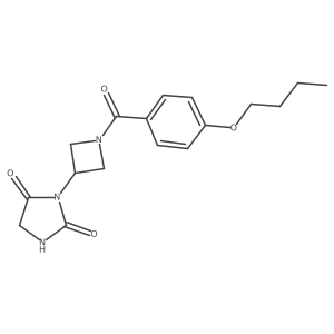 3-[1-(4-Butoxybenzoyl)azetidin-3-yl]imidazolidine-2,4-dione结构式