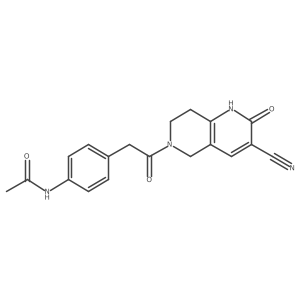N-(4-(2-(3-cyano-2-oxo-1,2,7,8-tetrahydro-1,6-naphthyridin-6(5H)-yl)-2-oxoethyl)phenyl)acetamide结构式