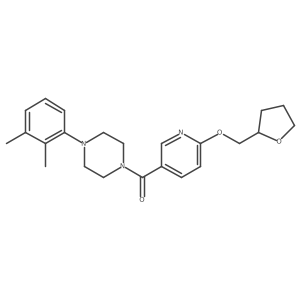 (4-(2,3-Dimethylphenyl)piperazin-1-yl)(6-((tetrahydrofuran-2-yl)methoxy)pyridin-3-yl)methanone Structure