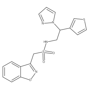 N-(2-(1H-pyrazol-1-yl)-2-(thiophen-3-yl)ethyl)-1-(benzo[d]isoxazol-3-yl)methanesulfonamide Structure