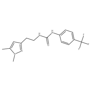 1-(2-(1,5-dimethyl-1H-pyrazol-3-yl)ethyl)-3-(4-(trifluoromethyl)phenyl)urea Structure