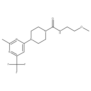 N-(2-methoxyethyl)-4-(2-methyl-6-(trifluoromethyl)pyrimidin-4-yl)piperazine-1-carboxamide Structure