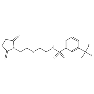 N-(2-(2-(2,5-dioxopyrrolidin-1-yl)ethoxy)ethyl)-3-(trifluoromethyl)benzenesulfonamide Structure