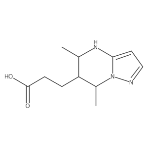3-{5,7-dimethyl-4H,5H,6H,7H-pyrazolo[1,5-a]pyrimidin-6-yl}propanoic acid结构式