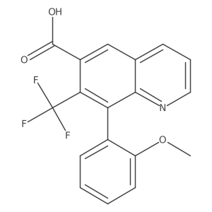 8-(2-Methoxyphenyl)-7-(trifluoromethyl)quinoline-6-carboxylic acid Structure