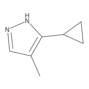 3-Cyclopropyl-4-methyl-1H-pyrazole结构式