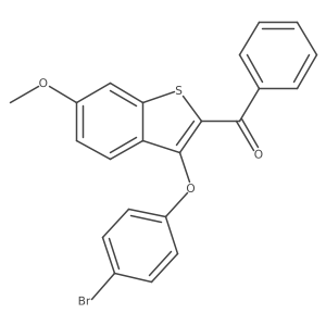[3-(4-Bromophenoxy)-6-methoxy-1-benzothiophen-2-yl]-phenylmethanone结构式