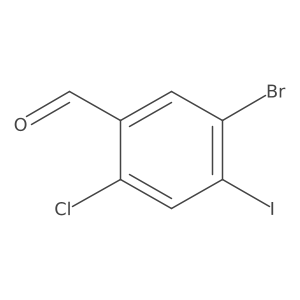 5-Bromo-2-chloro-4-iodobenzaldehyde结构式