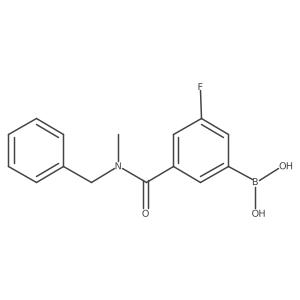 (3-(Benzyl(methyl)carbamoyl)-5-fluorophenyl)boronic acid结构式