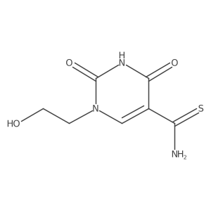 1-(2-Hydroxyethyl)-2,4-dioxo-1,2,3,4-tetrahydropyrimidine-5-carbothioamide结构式