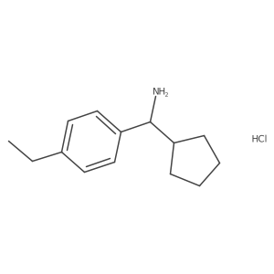Cyclopentyl(4-ethylphenyl)methanamine hydrochloride结构式