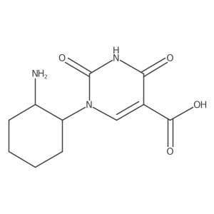 1-(2-Aminocyclohexyl)-2,4-dioxo-1,2,3,4-tetrahydropyrimidine-5-carboxylic acid结构式