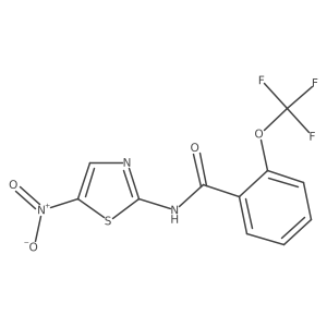 N-(5-nitro-2-thiazolyl)-2-(trifluoromethoxy)Benzamide结构式