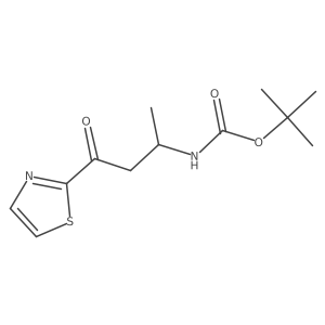 tert-butyl N-[(2R)-4-oxo-4-(1,3-thiazol-2-yl)butan-2-yl]carbamate结构式