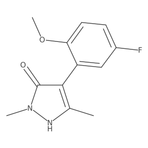 4-(5-fluoro-2-methoxyphenyl)-1,3-dimethyl-1H-pyrazol-5-ol结构式