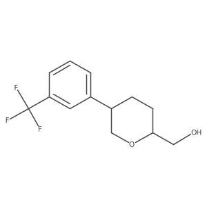 {5-[3-(Trifluoromethyl)phenyl]oxan-2-yl}methanol Structure