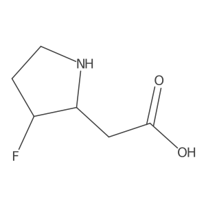 2-(3-Fluoropyrrolidin-2-yl)acetic acid结构式
