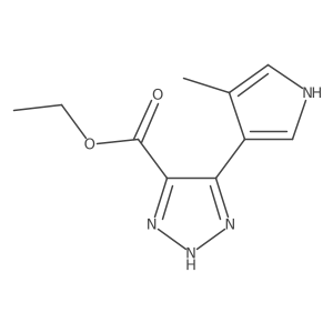 ethyl 5-(4-methyl-1H-pyrrol-3-yl)-1H-1,2,3-triazole-4-carboxylate结构式