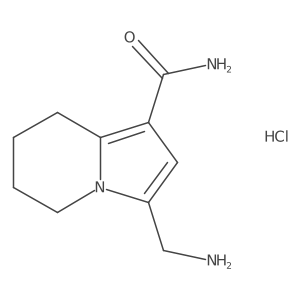 3-(Aminomethyl)-5,6,7,8-tetrahydroindolizine-1-carboxamide hydrochloride结构式