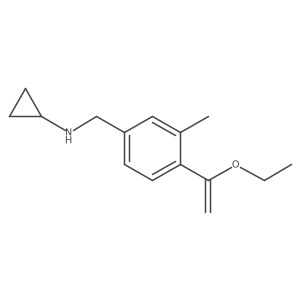 N-{[4-(1-ethoxyethenyl)-3-methylphenyl]methyl}cyclopropanamine结构式