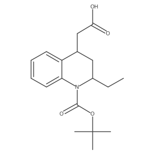 2-{1-[(Tert-butoxy)carbonyl]-2-ethyl-1,2,3,4-tetrahydroquinolin-4-yl}acetic acid Structure