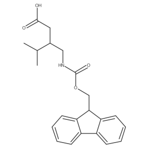 3-[({[(9H-fluoren-9-yl)methoxy]carbonyl}amino)methyl]-4-methylpentanoic acid Structure