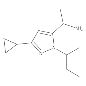 (1R)-1-[1-(butan-2-yl)-3-cyclopropyl-1H-pyrazol-5-yl]ethan-1-amine Structure