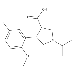 4-(2-Methoxy-5-methylphenyl)-1-(propan-2-yl)pyrrolidine-3-carboxylic acid Structure