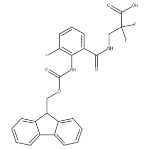 3-{[2-({[(9H-fluoren-9-yl)methoxy]carbonyl}amino)-3-fluorophenyl]formamido}-2,2-difluoropropanoic acid Structure