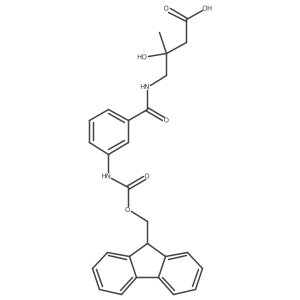 4-{[3-({[(9H-fluoren-9-yl)methoxy]carbonyl}amino)phenyl]formamido}-3-hydroxy-3-methylbutanoic acid Structure