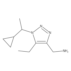 [1-(1-cyclopropylethyl)-5-ethyl-1H-1,2,3-triazol-4-yl]methanamine结构式