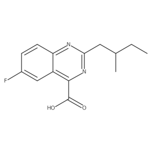 6-Fluoro-2-(2-methylbutyl)quinazoline-4-carboxylic acid结构式