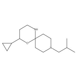 2-Cyclopropyl-9-(2-methylpropyl)-1-oxa-5,9-diazaspiro[5.5]undecane Structure