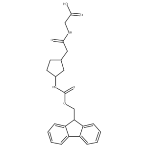2-{2-[3-({[(9H-fluoren-9-yl)methoxy]carbonyl}amino)cyclopentyl]acetamido}acetic acid结构式