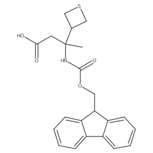 3-({[(9H-fluoren-9-yl)methoxy]carbonyl}amino)-3-(thietan-3-yl)butanoic acid结构式