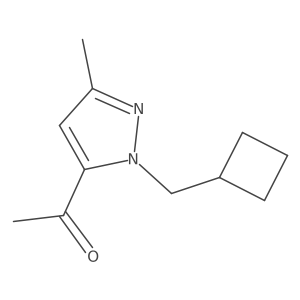 1-[1-(cyclobutylmethyl)-3-methyl-1H-pyrazol-5-yl]ethan-1-one结构式