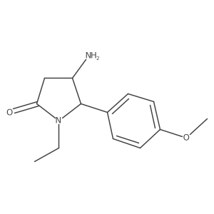 4-Amino-1-ethyl-5-(4-methoxyphenyl)pyrrolidin-2-one结构式