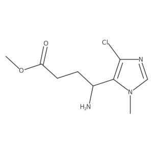 methyl 4-amino-4-(4-chloro-1-methyl-1H-imidazol-5-yl)butanoate结构式