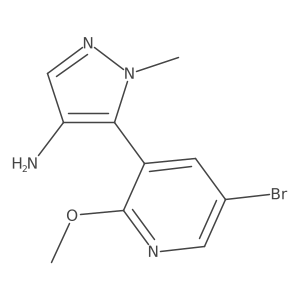 5-(5-bromo-2-methoxypyridin-3-yl)-1-methyl-1H-pyrazol-4-amine结构式