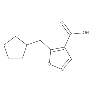 5-(Cyclopentylmethyl)-1,2-oxazole-4-carboxylic acid Structure