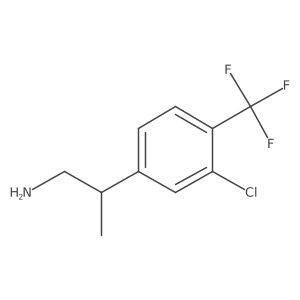2-[3-Chloro-4-(trifluoromethyl)phenyl]propan-1-amine结构式