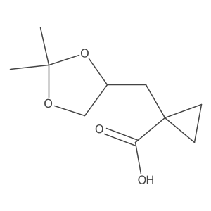 1-[(2,2-Dimethyl-1,3-dioxolan-4-yl)methyl]cyclopropane-1-carboxylic acid Structure